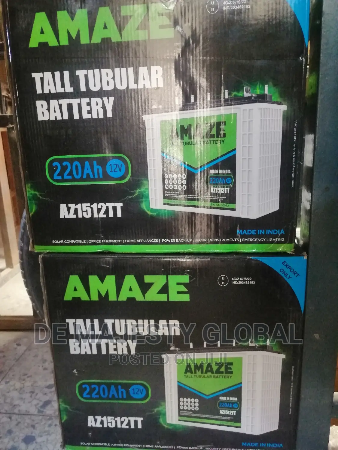 12v220ah Amaze Tubular Battery
