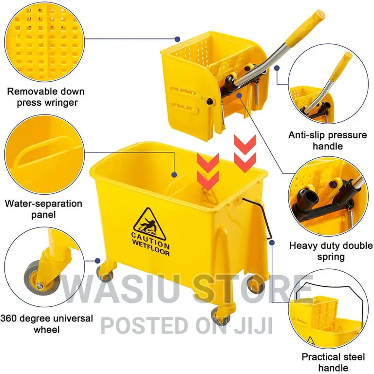 Commercial Mop Bucket With Wrinkler (20 Litres)