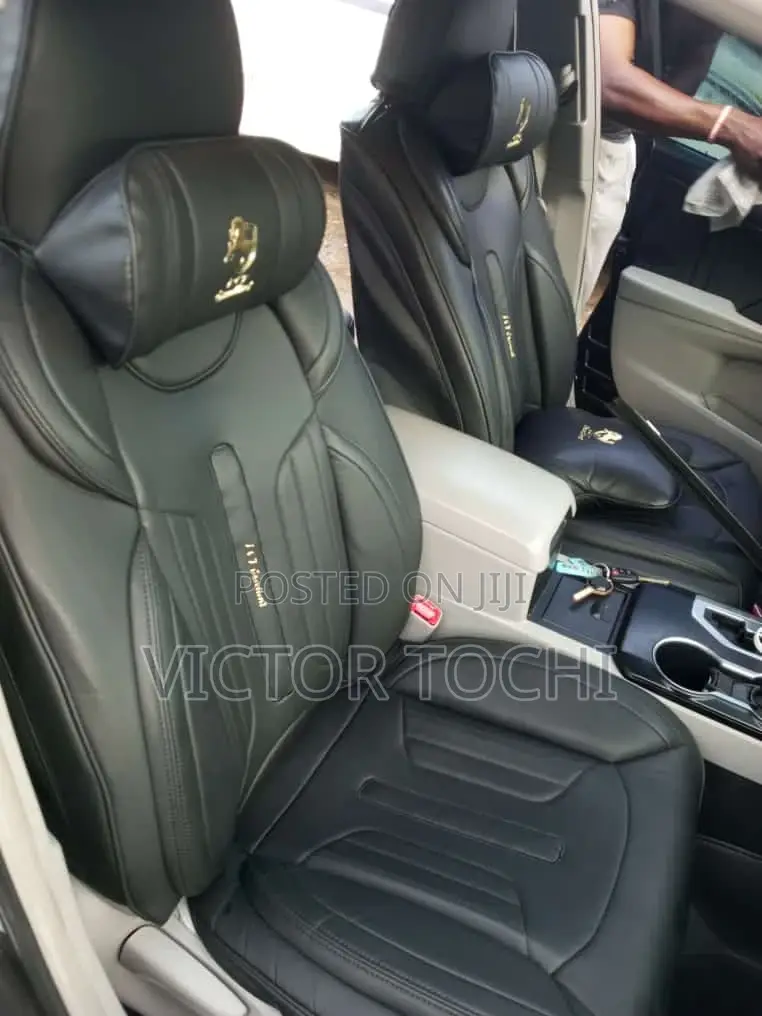 Plain Black Quality Leather Seat Cover