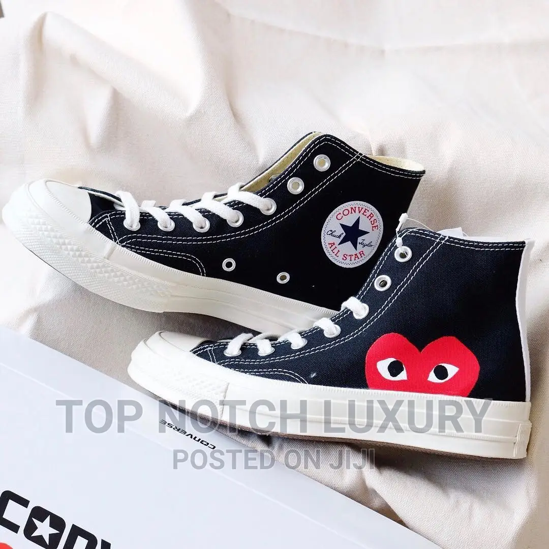 Original Converse Commes Des Garçon CDG Play High 'Black