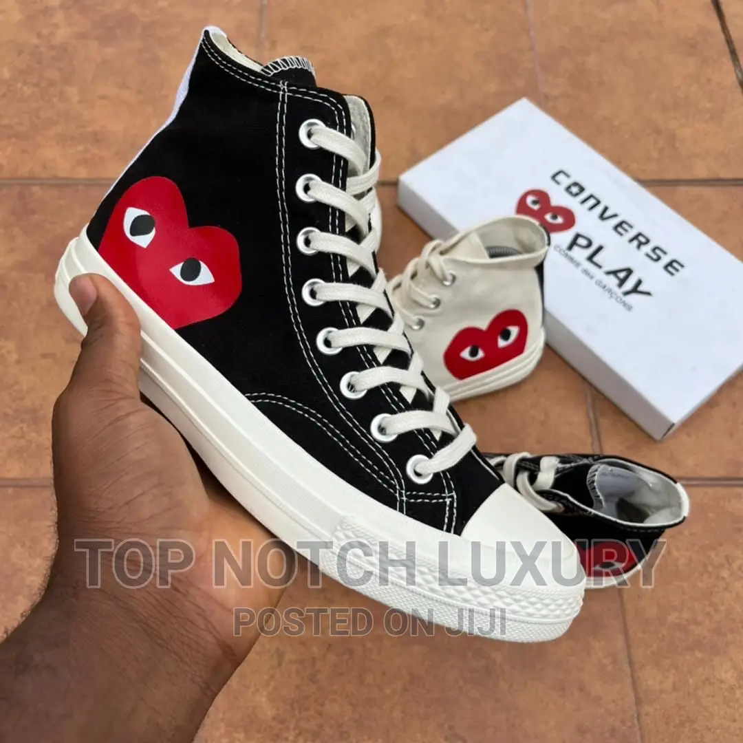 Original Converse Commes Des Garçon CDG Play High 'Black