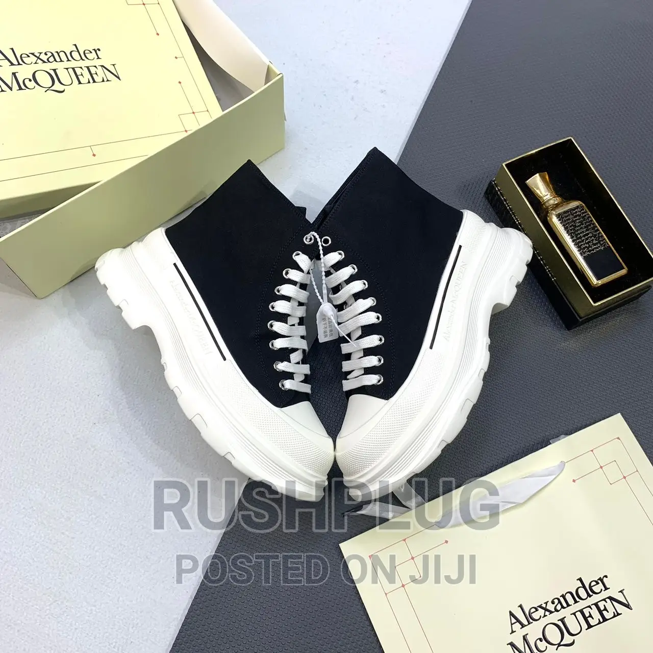 Alexander McQueen High Top “Black/White” Sneakers