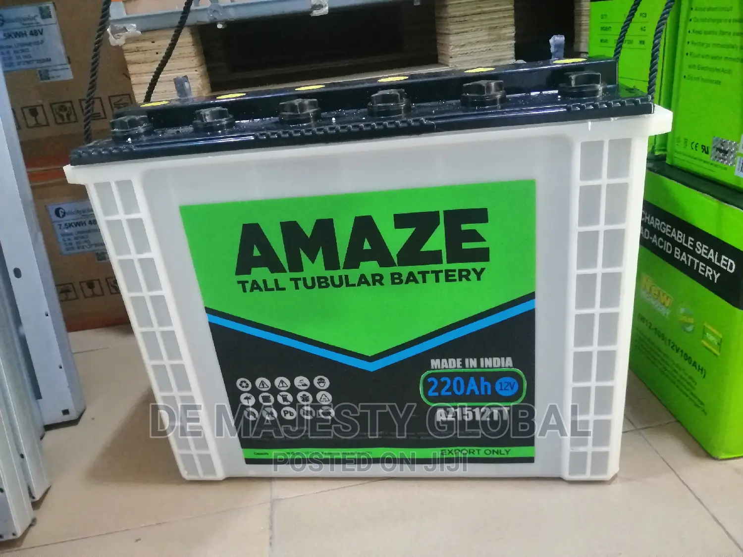 Amaze 220ah Solar Tubular Battery
