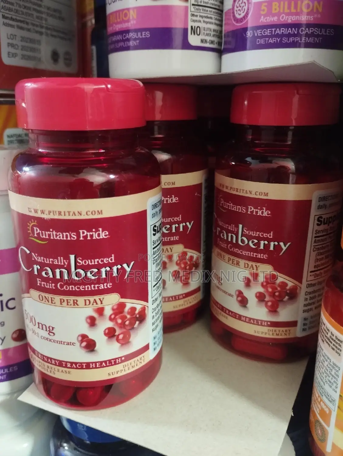Puritans Pride Cranberry Fruit Concentrate 500mg