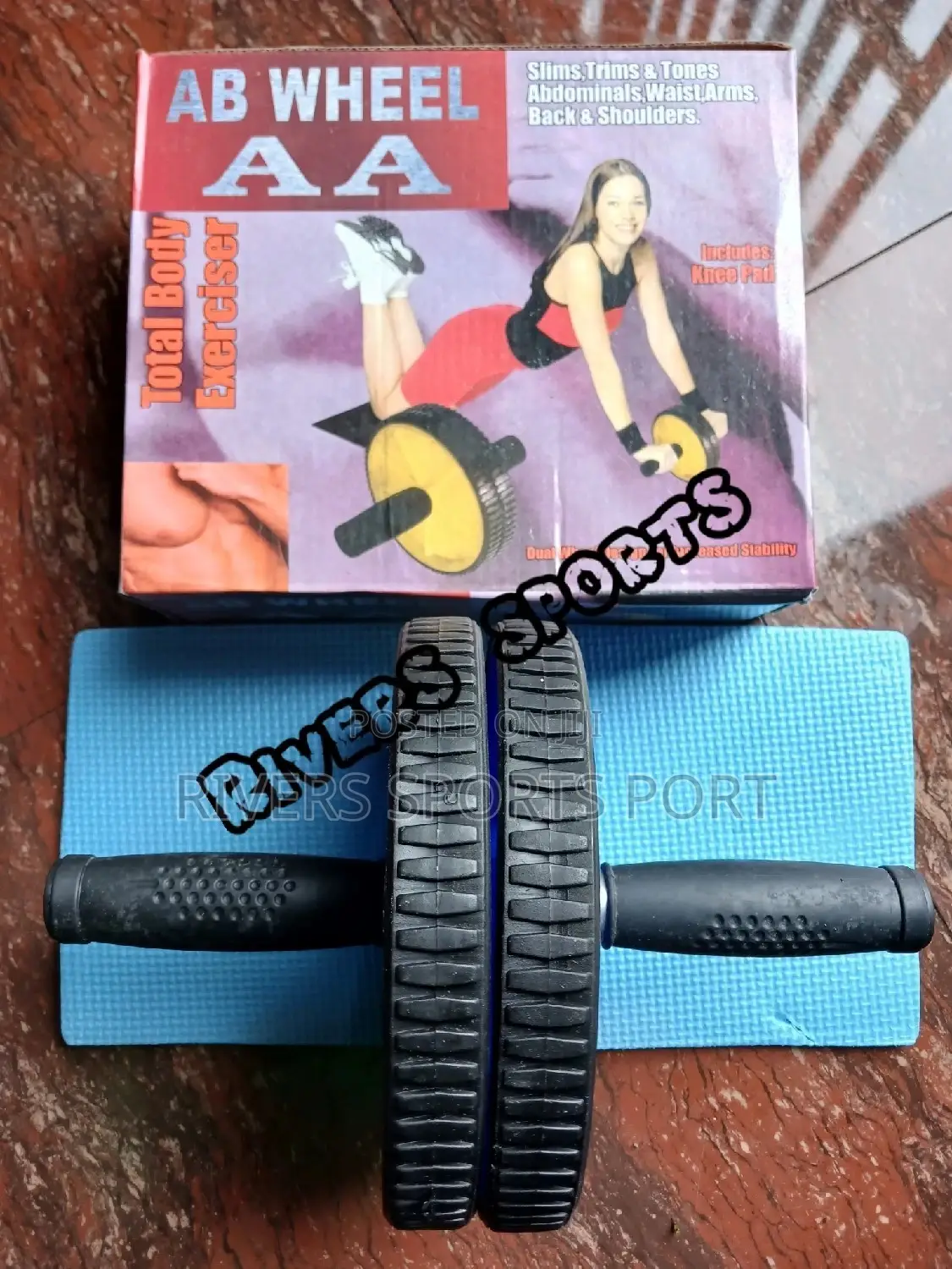 Home Gym Exercise Fitness Abdominal Dual Ab Wheel Roller