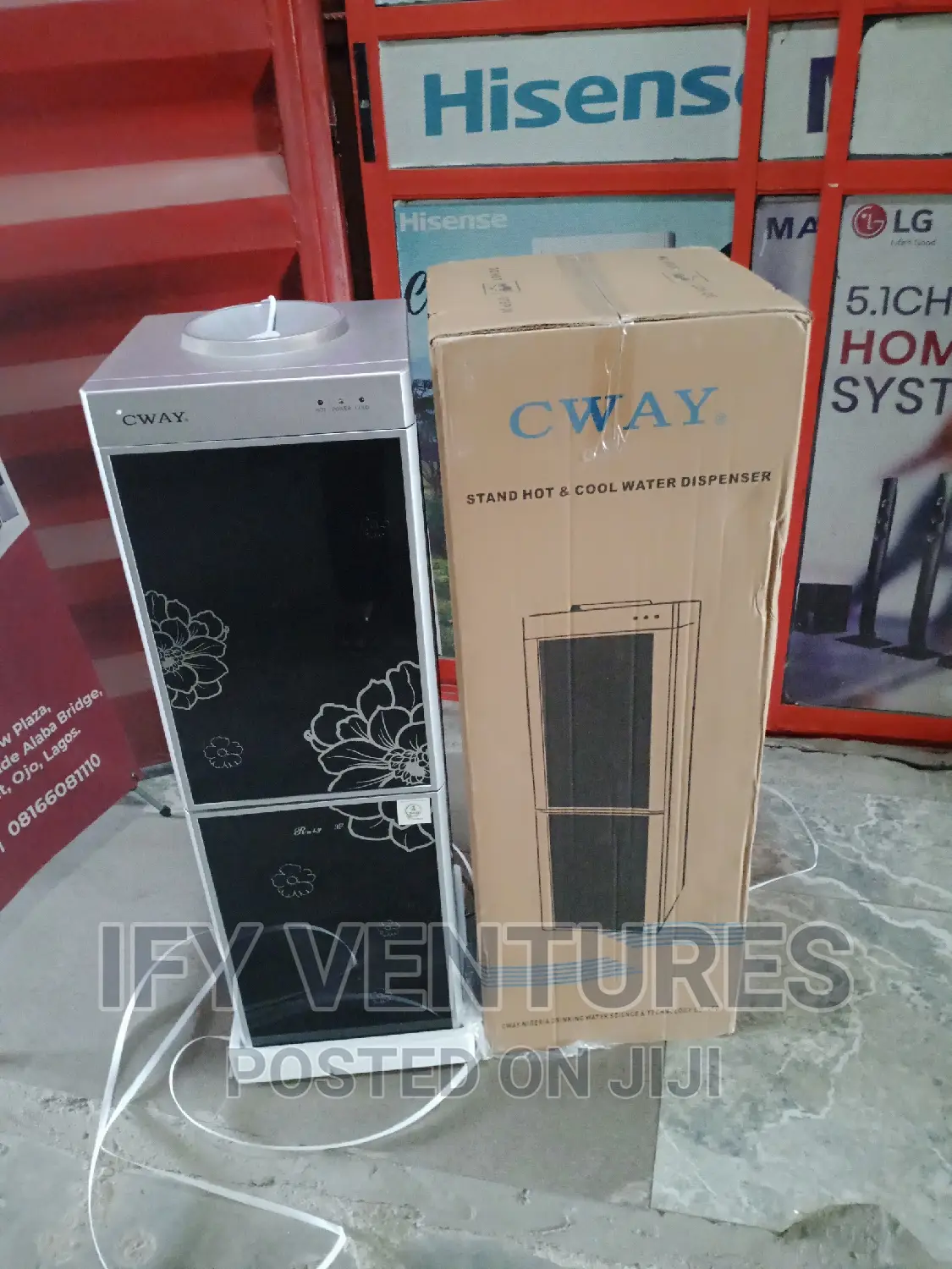 Cway Dispenser That Dispenses Hot and Cold Water.