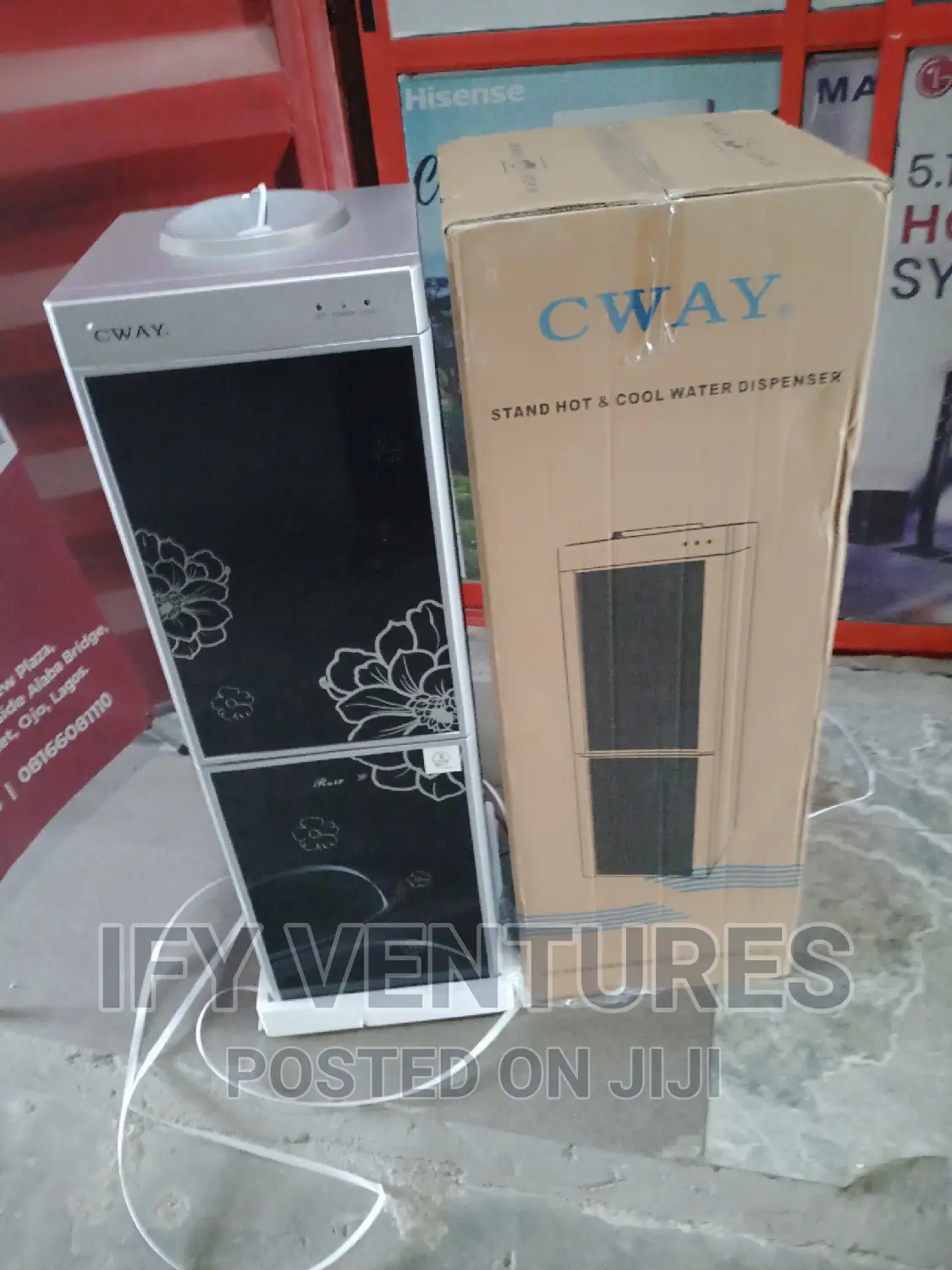 Cway Dispenser That Dispenses Hot and Cold Water.
