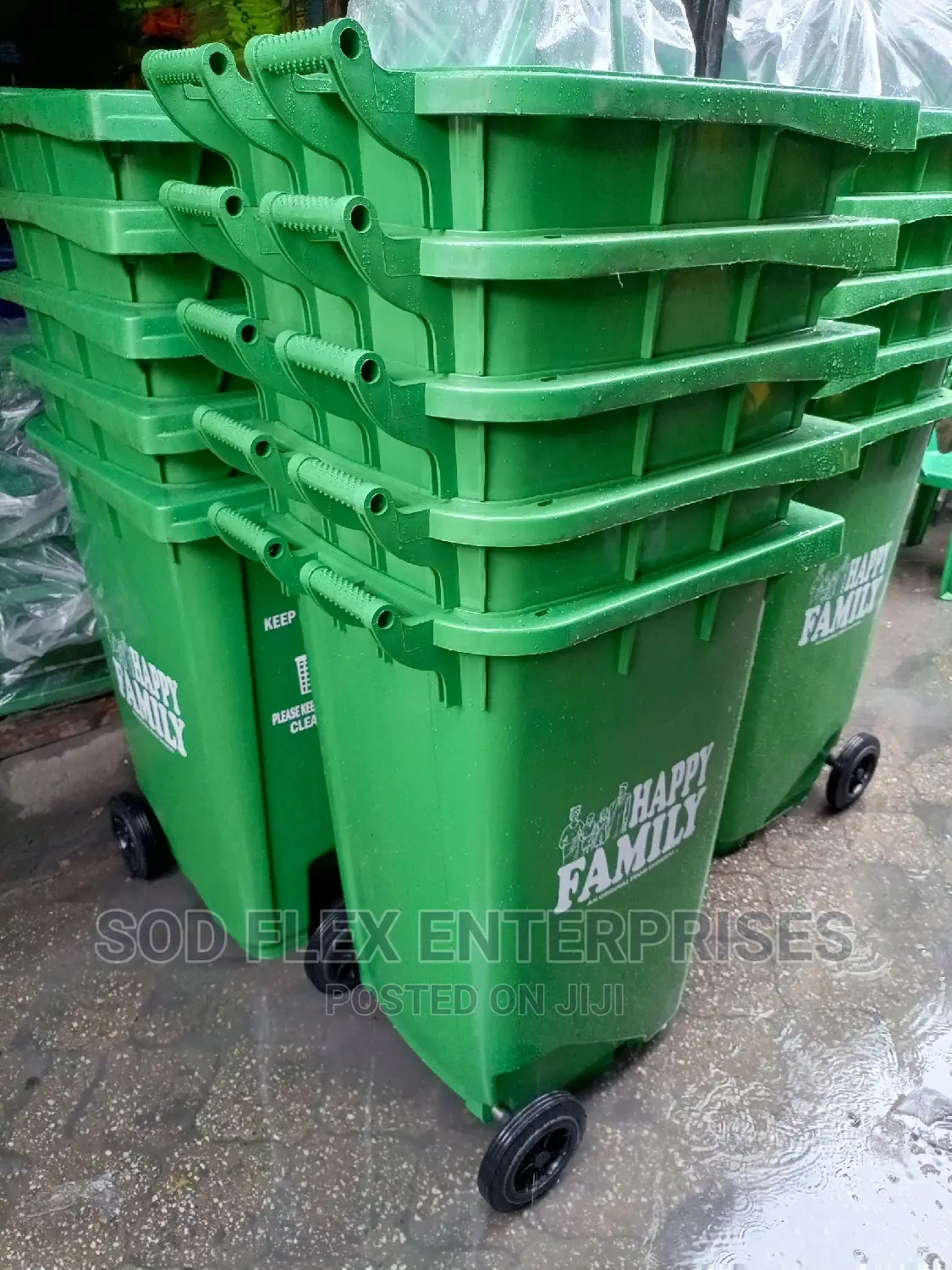 240l Happy Family Waste Bin
