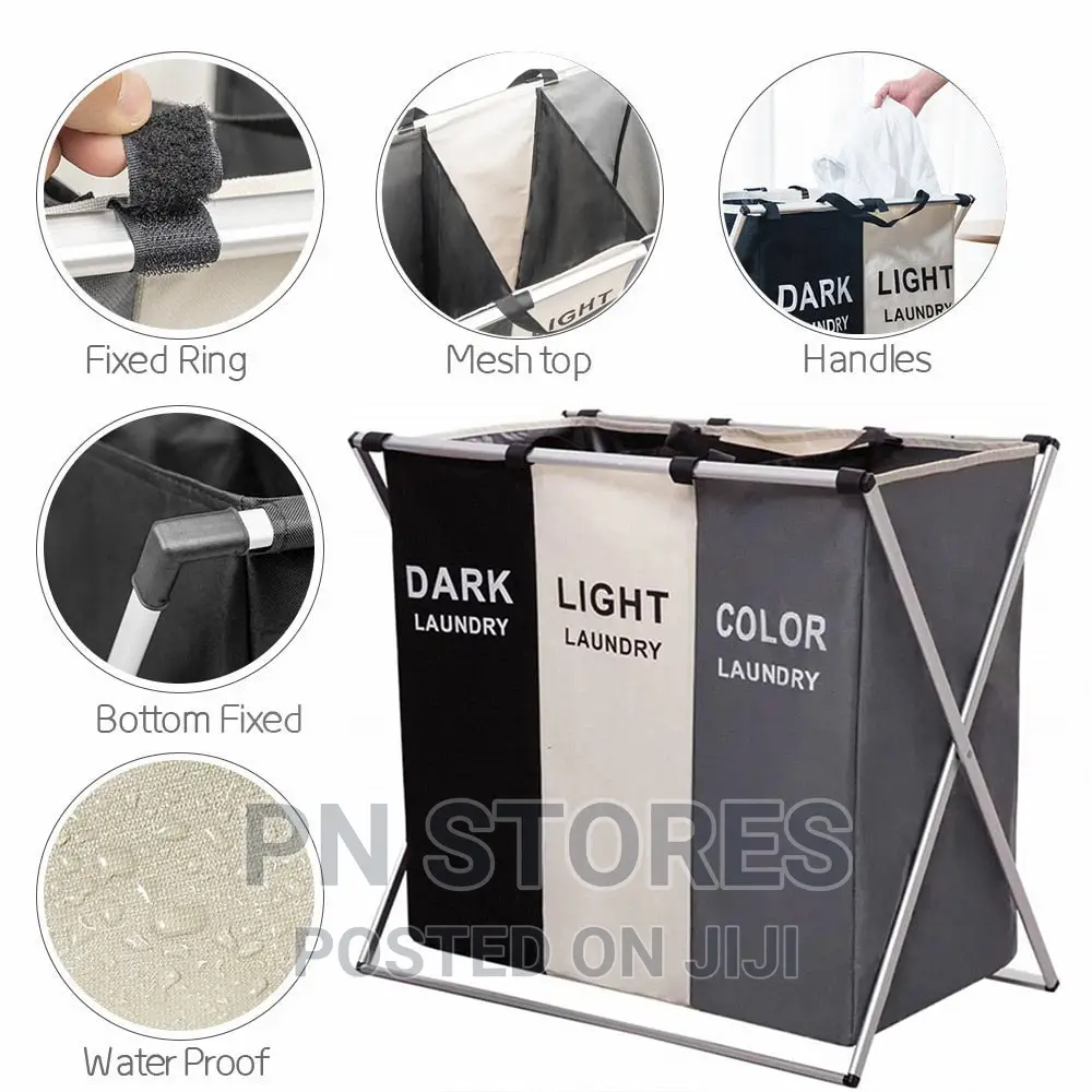 2/3 Gride Laundry Basket Foldable Dirty Clothes Storage