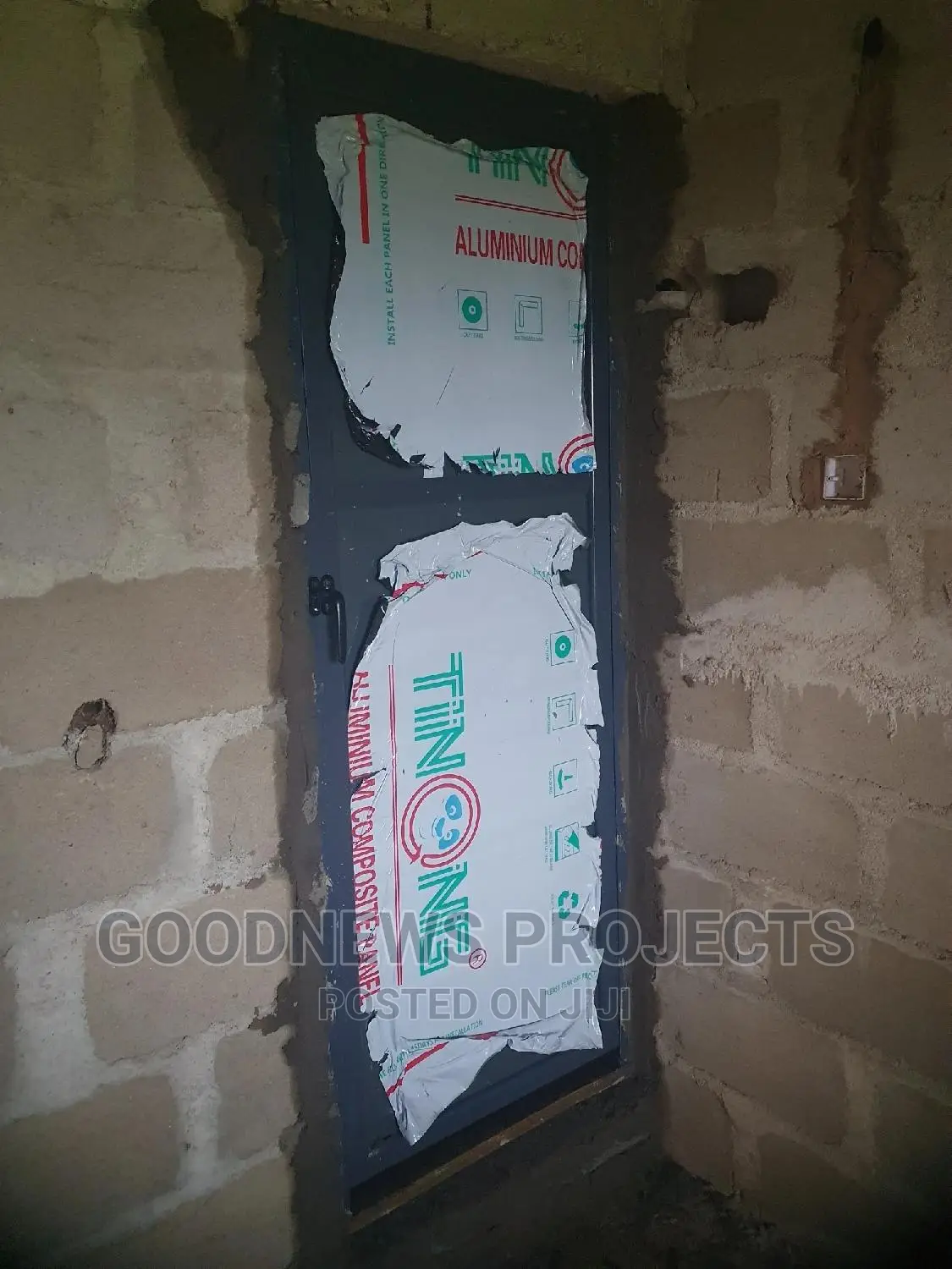 Grey Aluminum Toilet Door