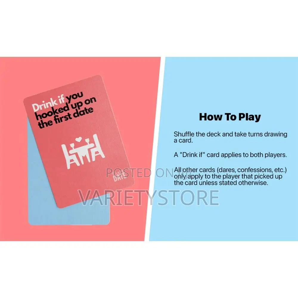 Dizzy Date Card Game for Couples Date Nights Game 100 Cards