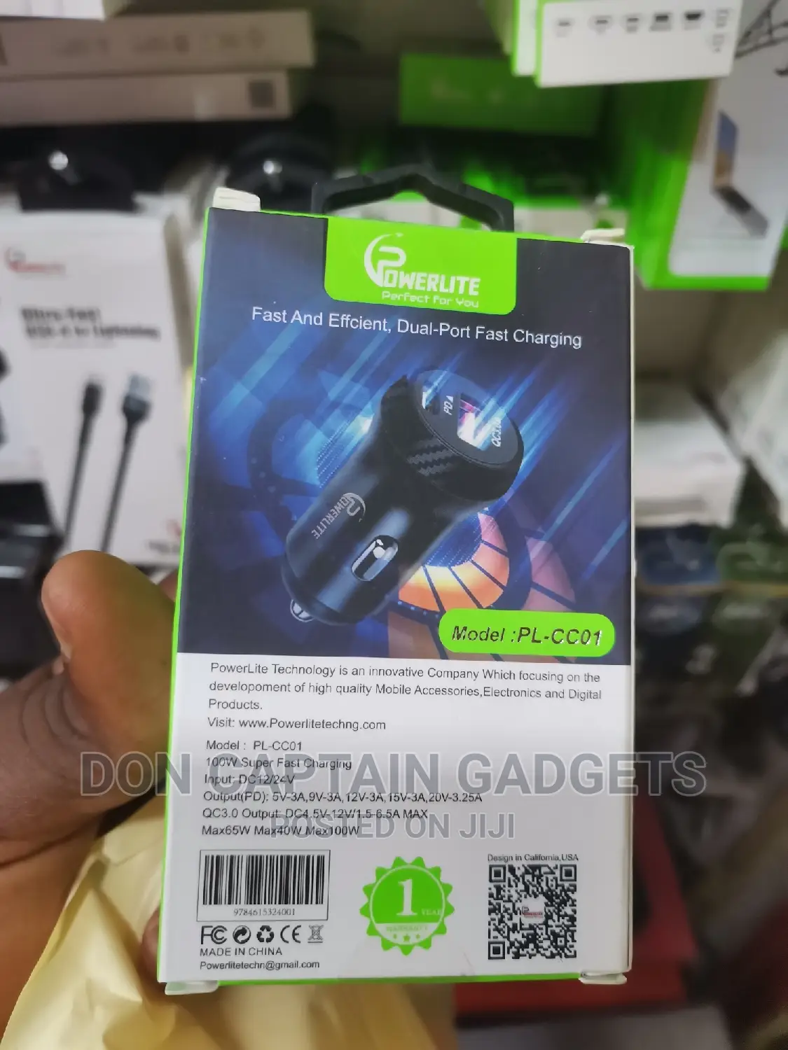 Car Charger 100w Super Fast Charging With Type-C Cable