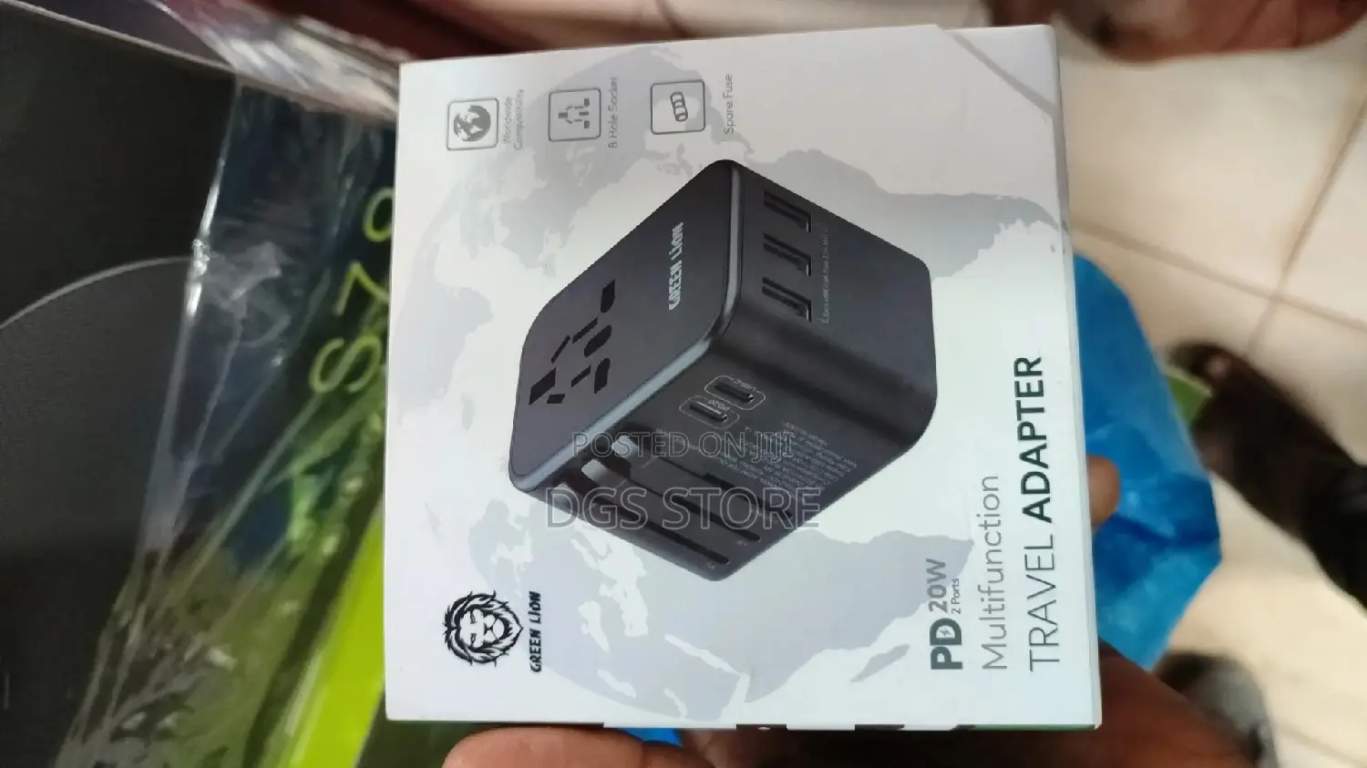 Green Lion Pd 20w 2 Port Multifunction Travel Adapter