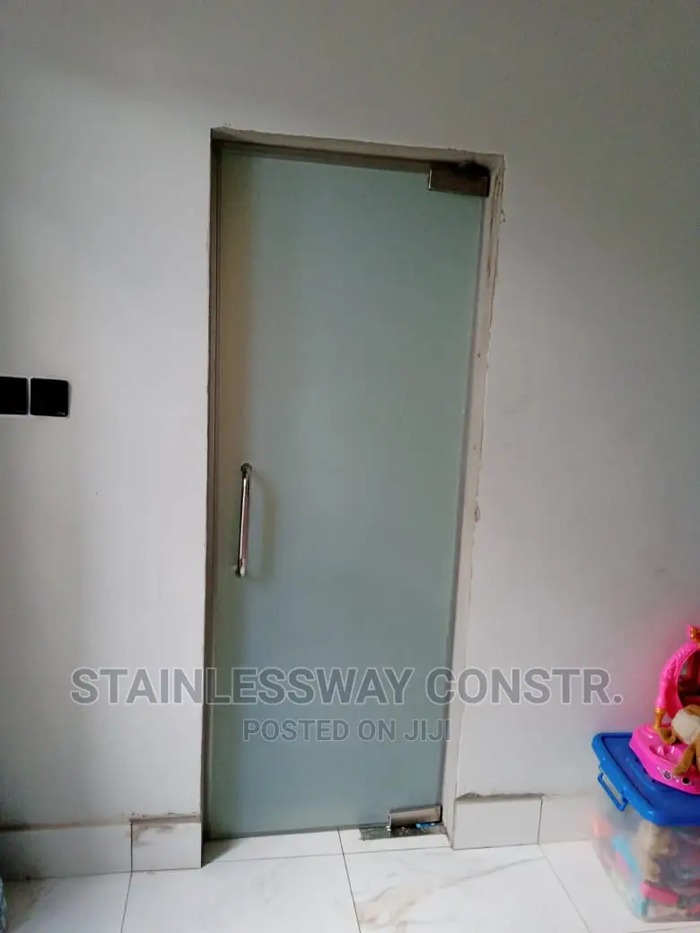 Frosted Single Swing Glass Door