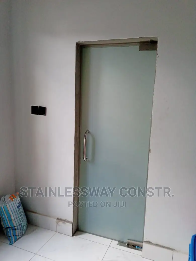 Frosted Single Swing Glass Door