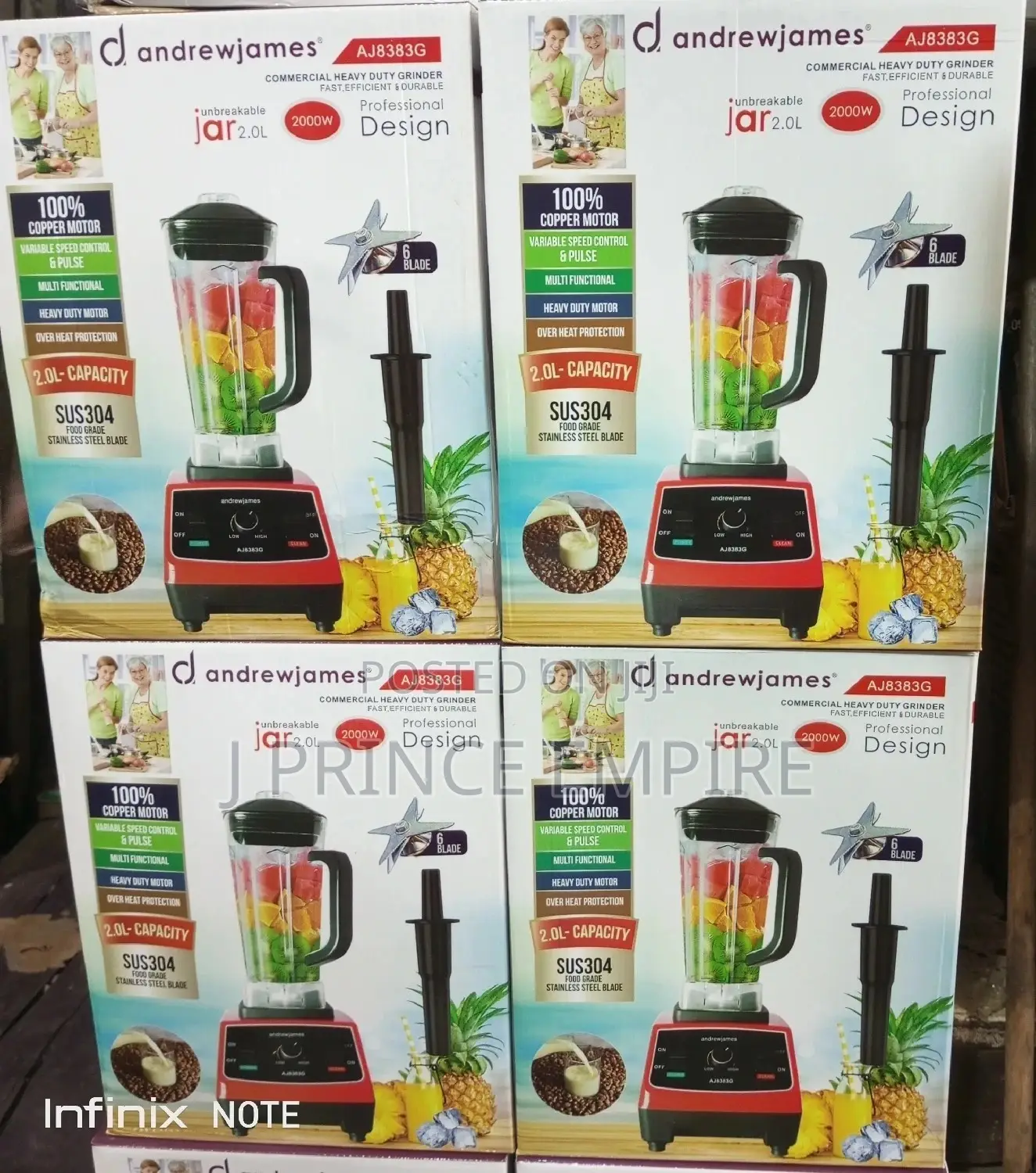 Andrew James Commercial Heavy Duty Grinder-2000w