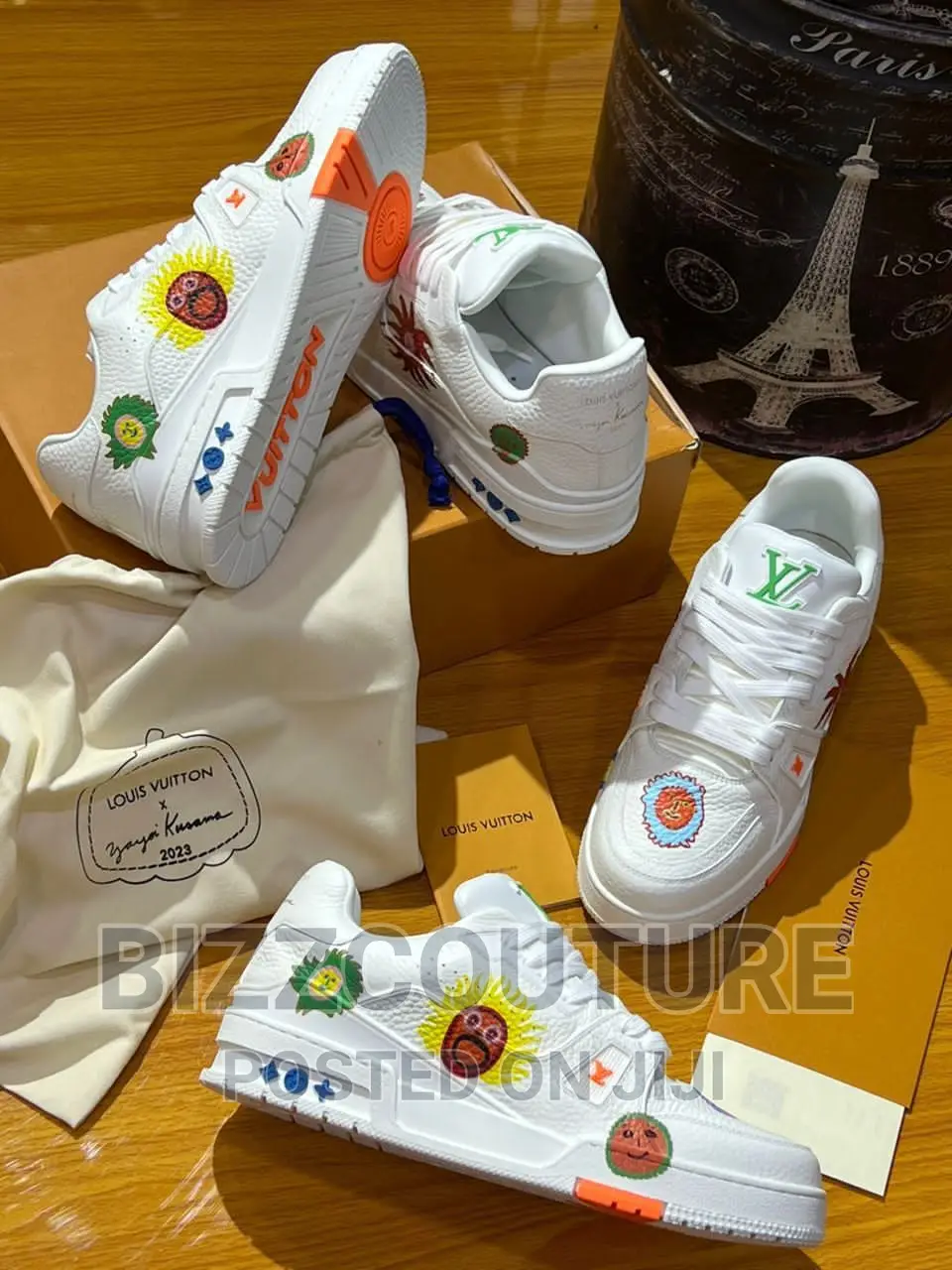 Original LOUIS VUITTON Leather Sneakers Available in Store