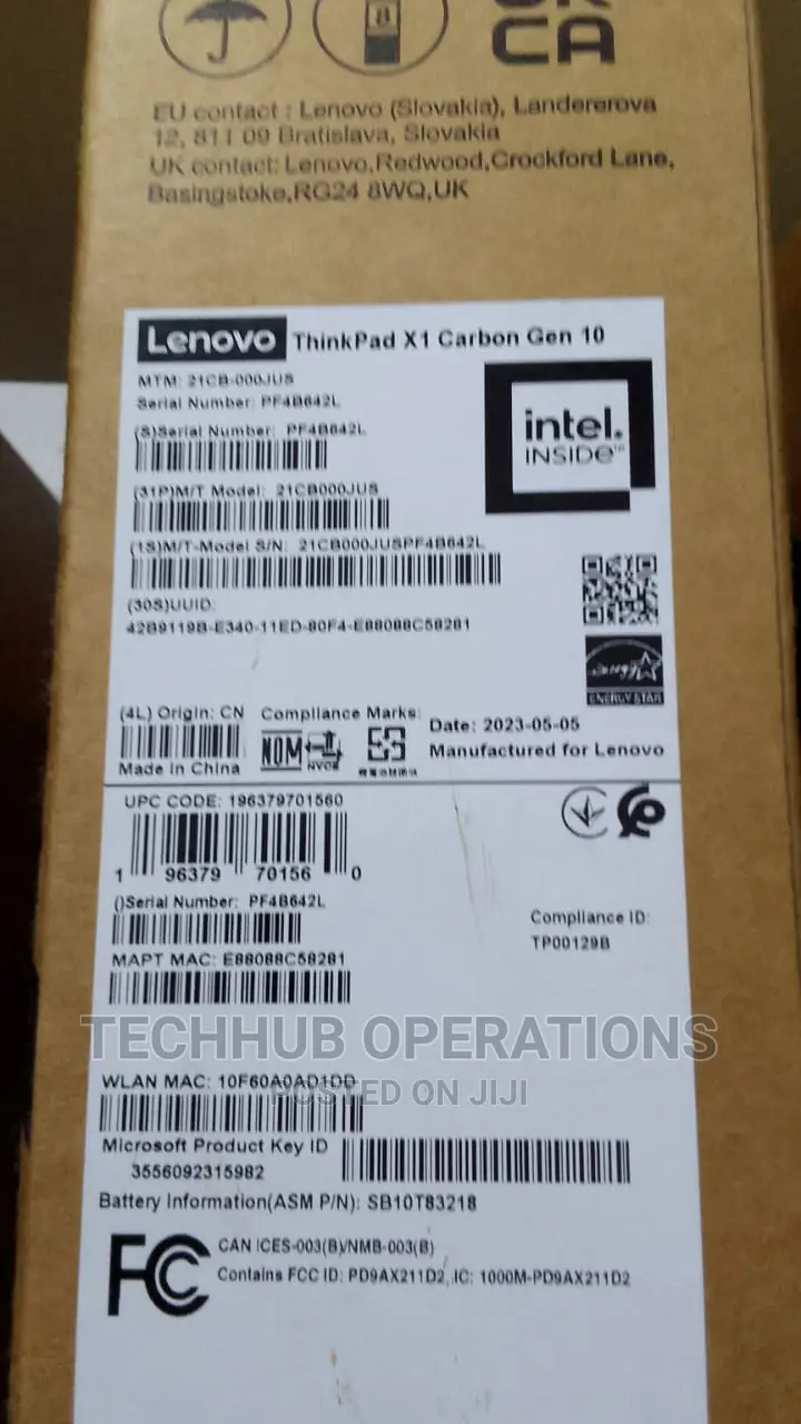New Laptop Lenovo ThinkPad X1 Carbon 16GB Intel Core i7 SSD 1T