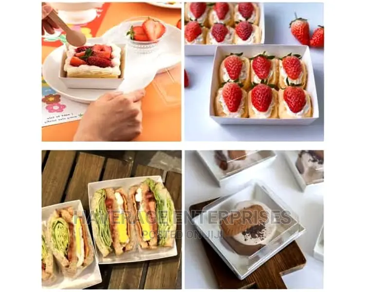Mini Grease Proof Paper Pack With Secure Clear Lids ~200pcs