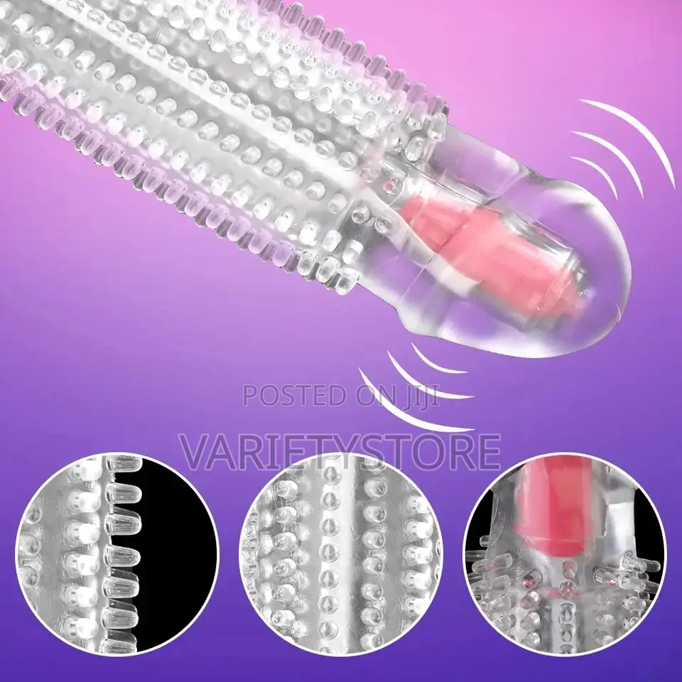 Reusable Penis Sleeve Extender Realistic Penis Condom