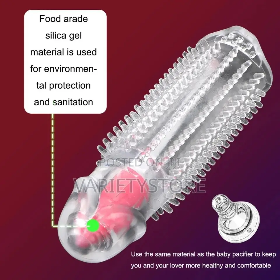 Reusable Penis Sleeve Extender Realistic Penis Condom