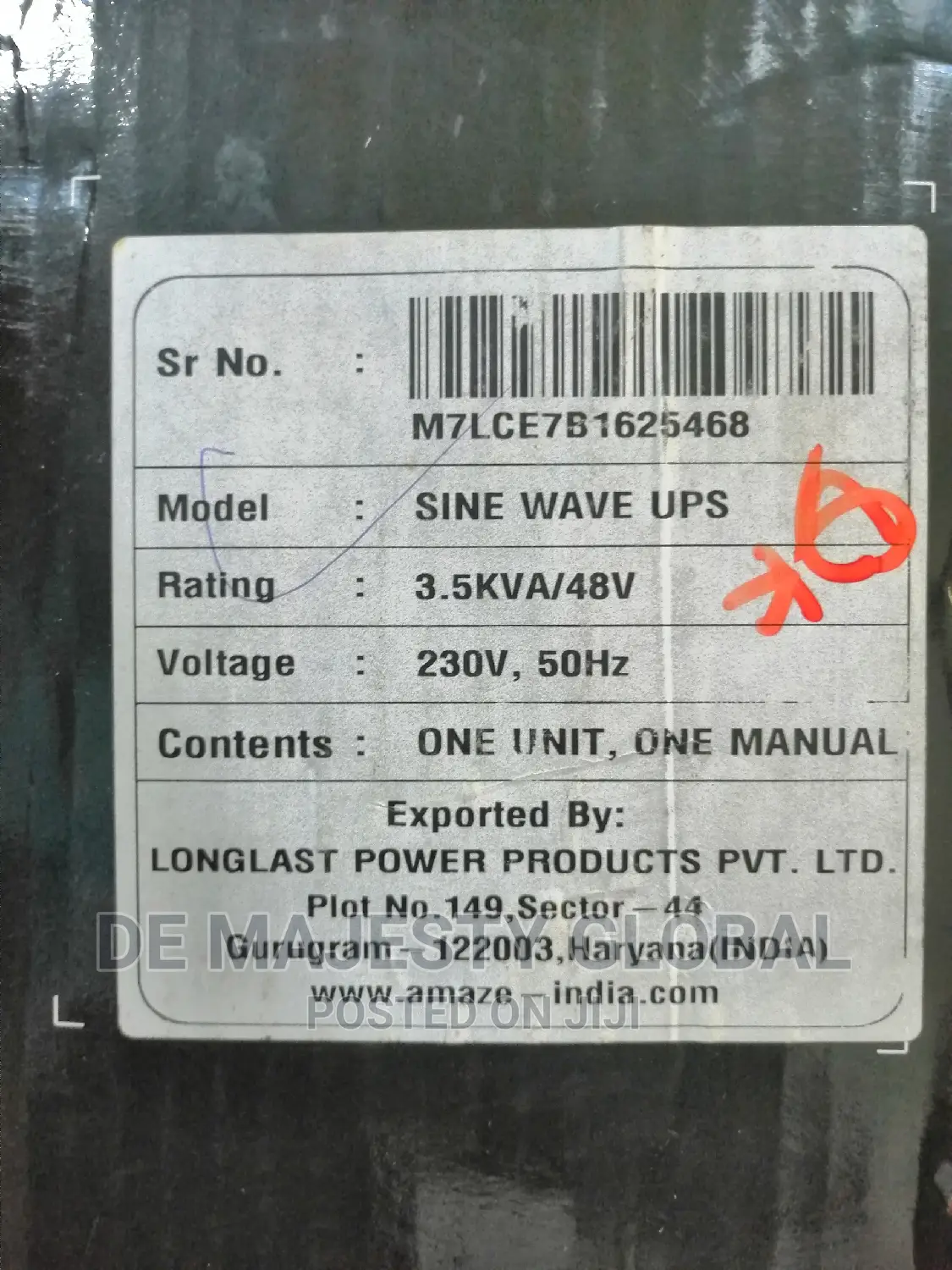 Amaze 3.5kva 48V Pure Sine Wave Solar Inverter
