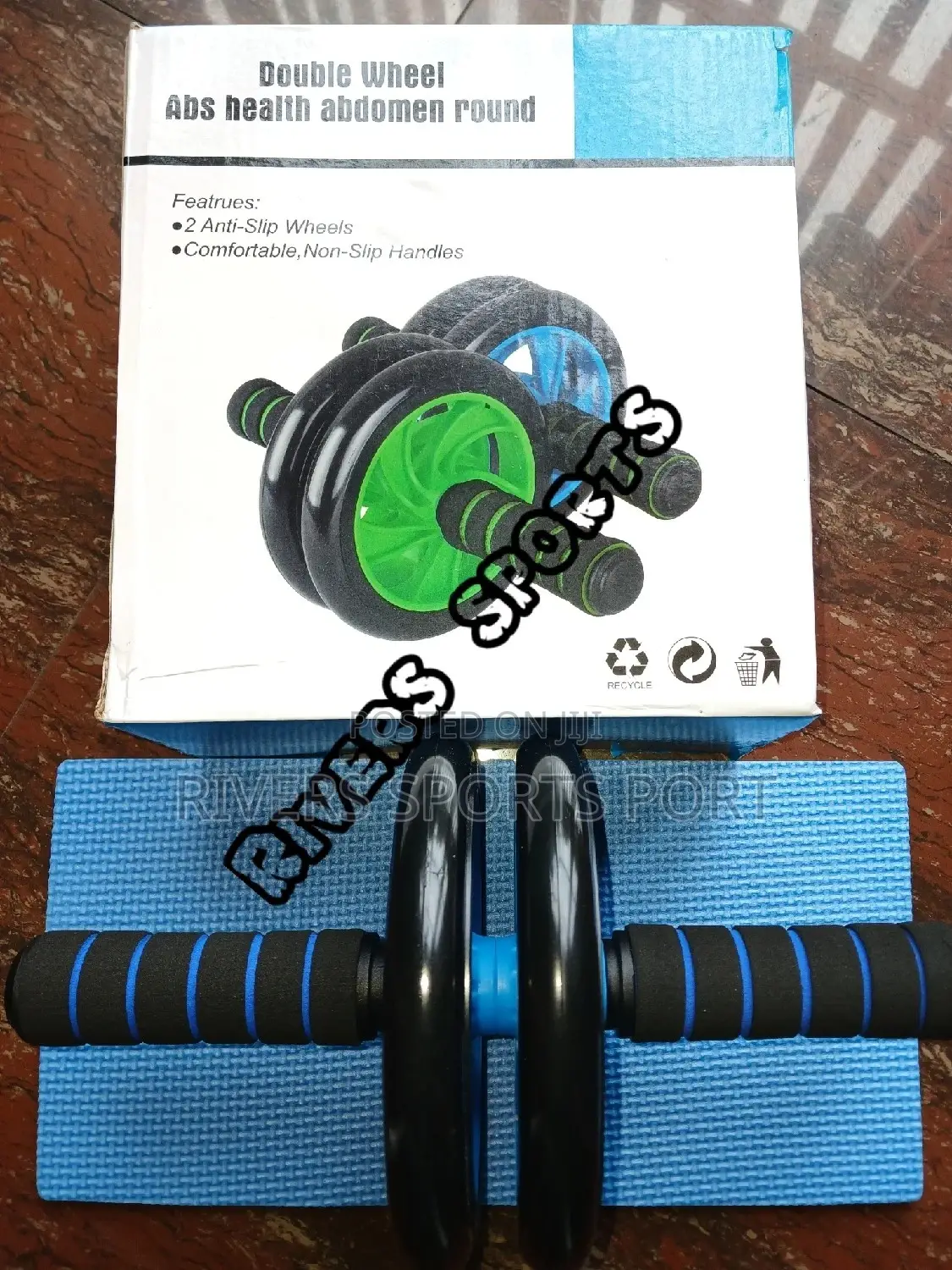 Super Mute Non-Slip Double Wheel Abdominal Ab Wheel Roller