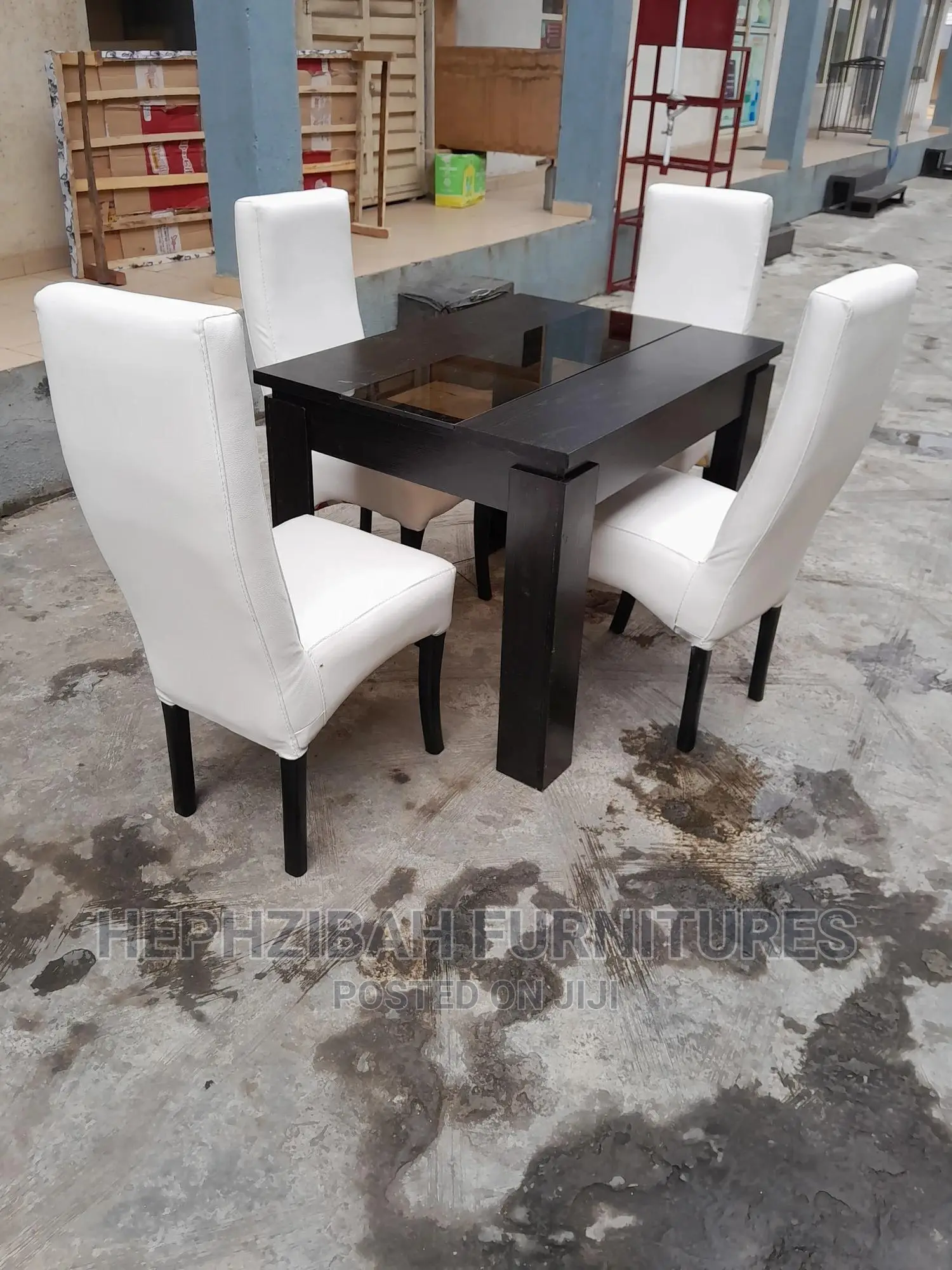 4 Seater Off White Dinning