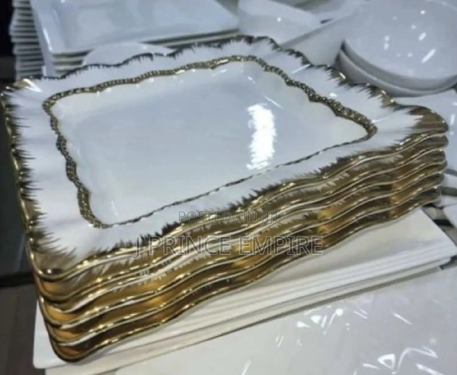 Exotic Flat White Porcelain Dinner Plate- 12 PCS