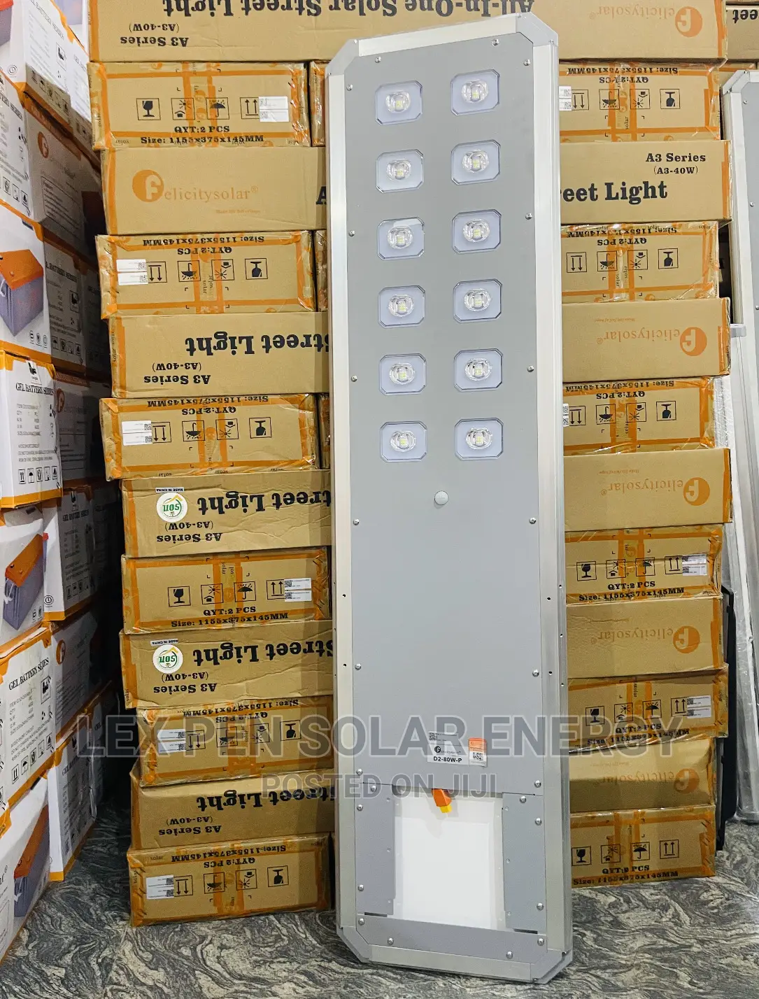 80w D2 Felicity All in One Solar Street Light Available