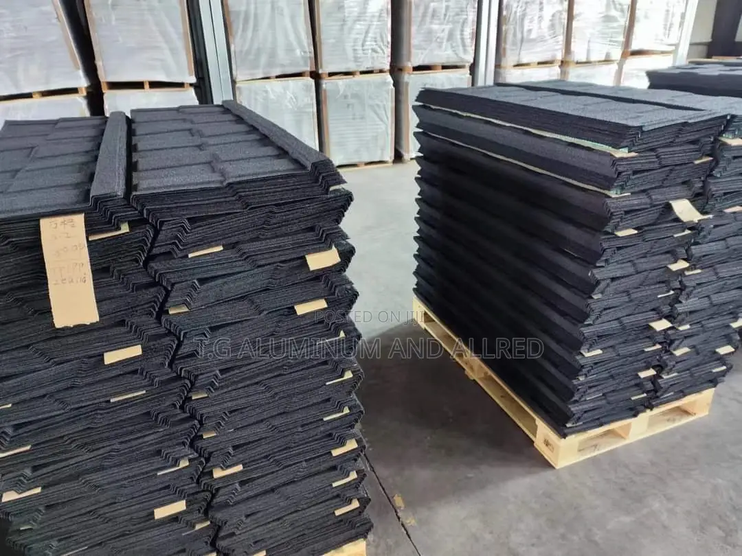 Black Original Stone Tiles Roofing Materials