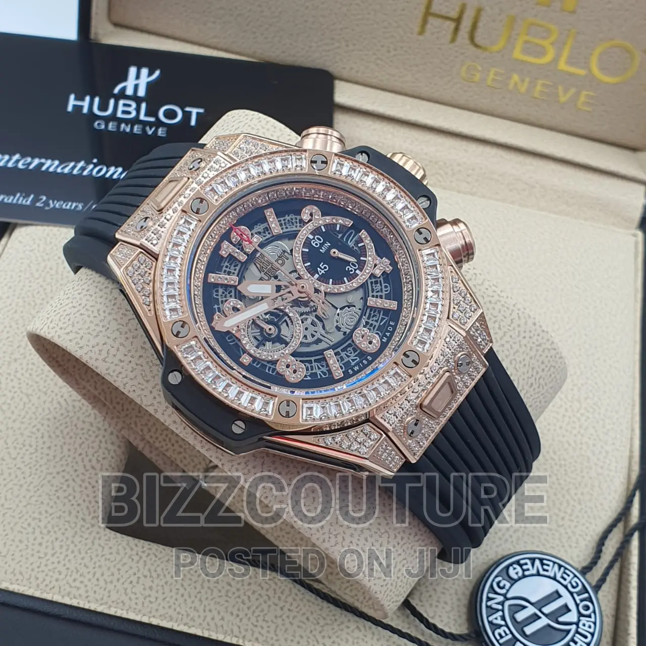 Original HUBLOT RUBBER STRAP WATCH Available in Store