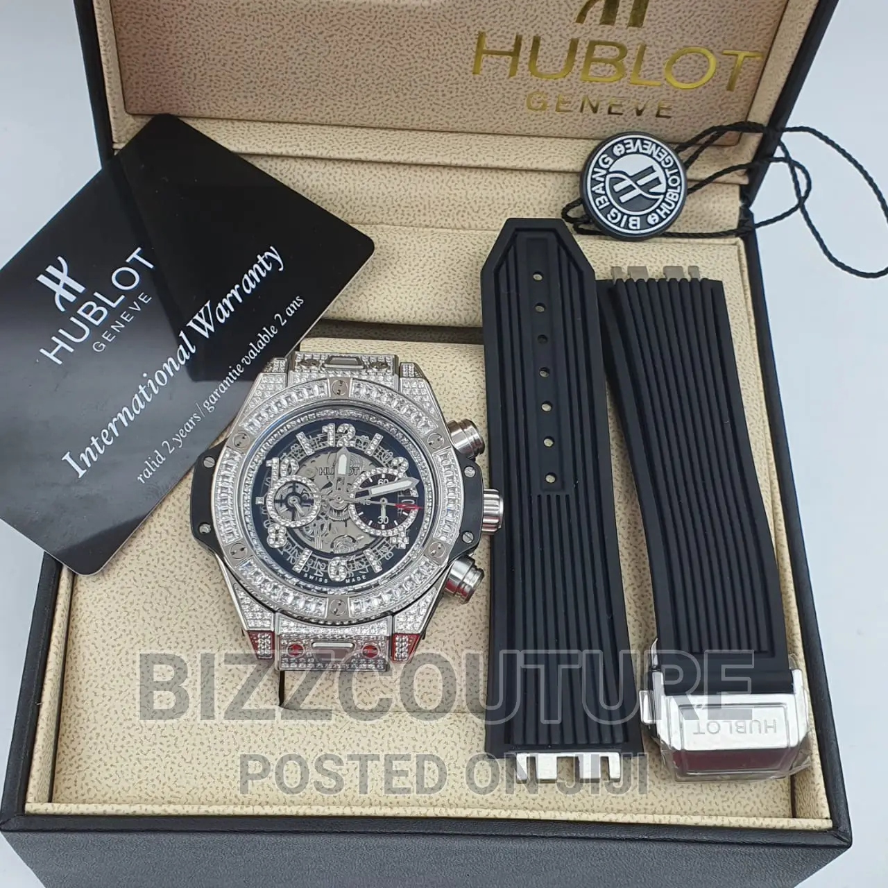 Original HUBLOT RUBBER STRAP WATCH Available in Store