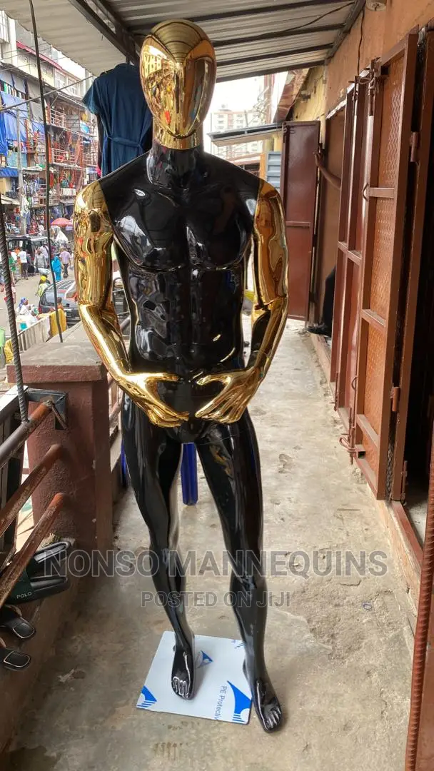 Full Fibre Black and Gold Male Faceless Dummy