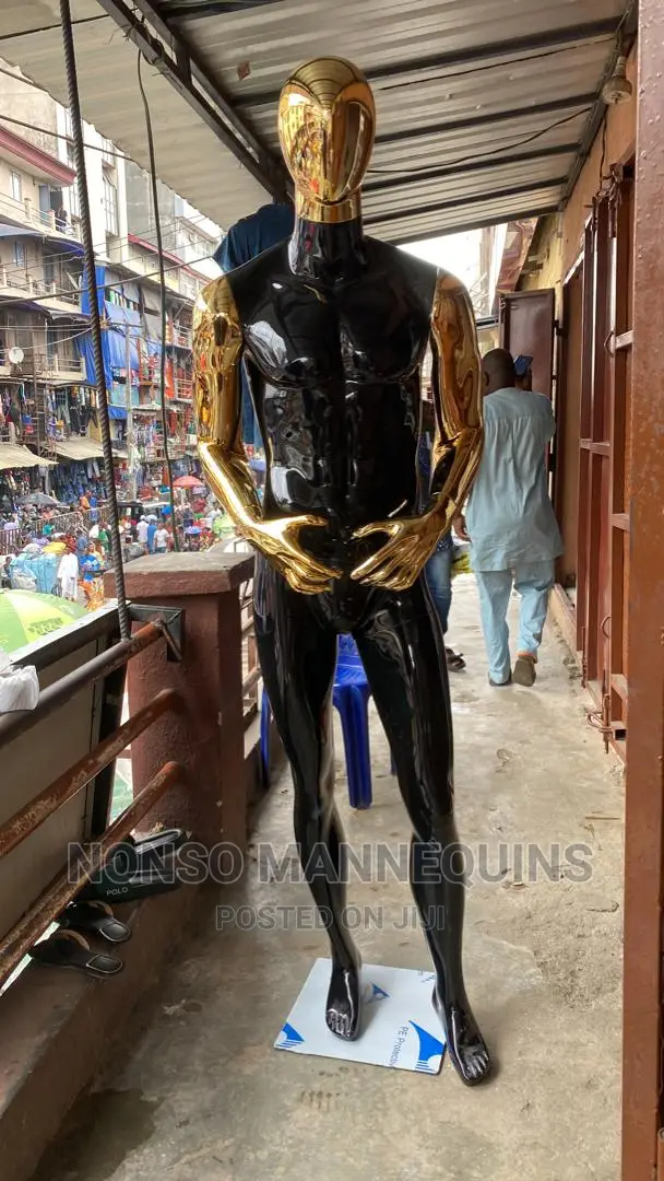 Full Fibre Black and Gold Male Faceless Dummy
