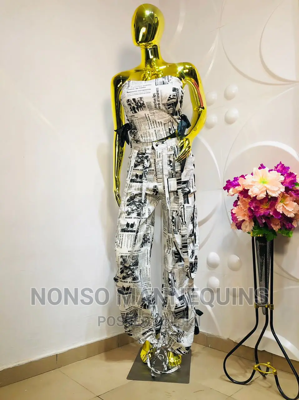 Size 12 Gold Chrome Female Detachable Dummy