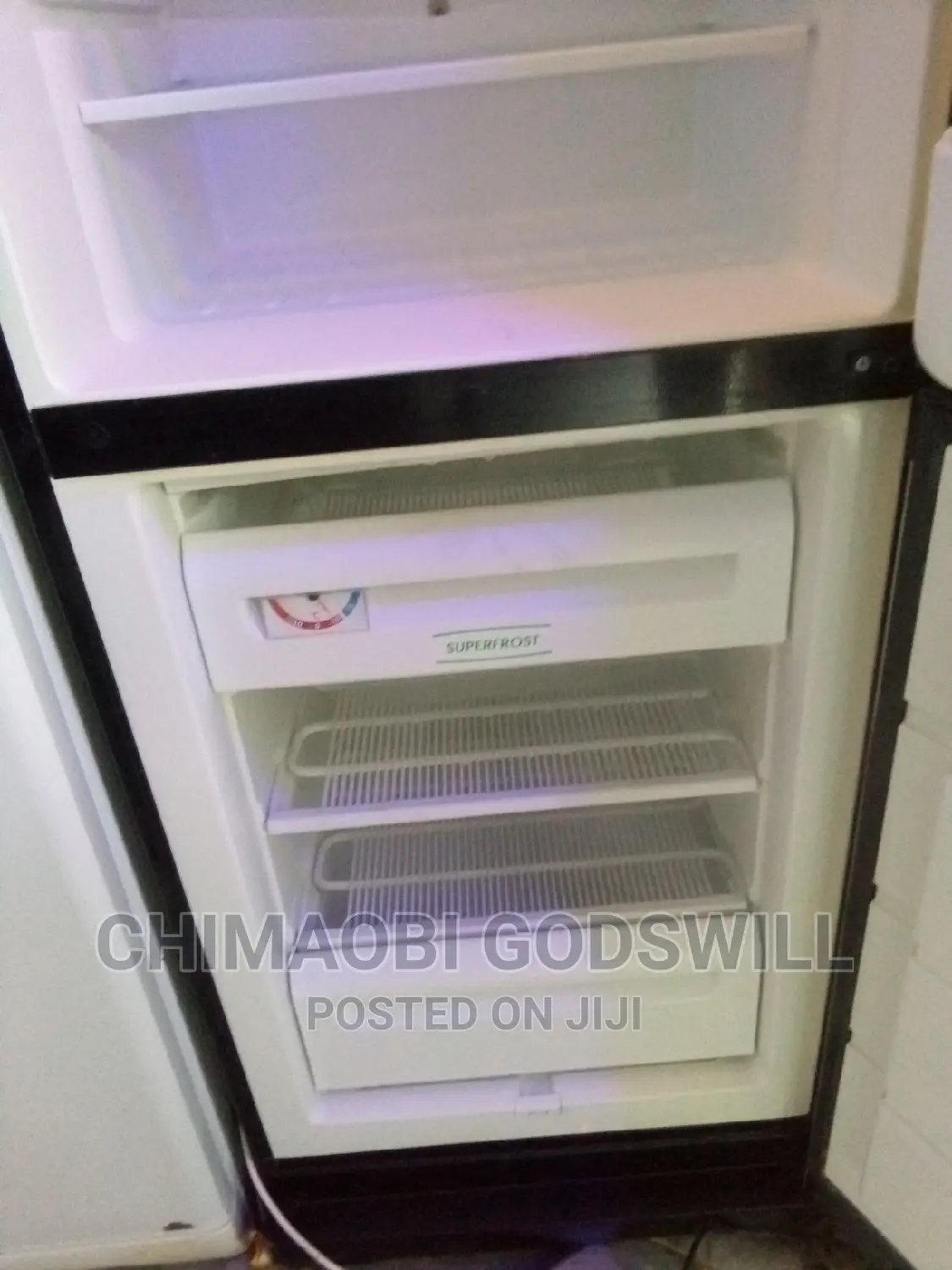 Silver German Double Door Fridge and Freezer