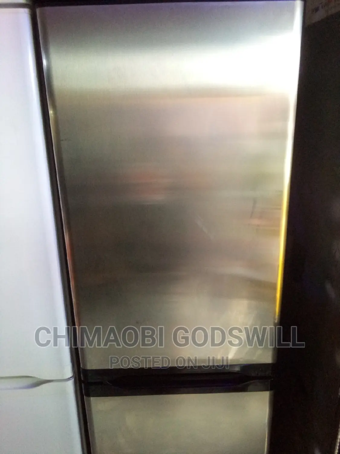 Silver German Double Door Fridge and Freezer