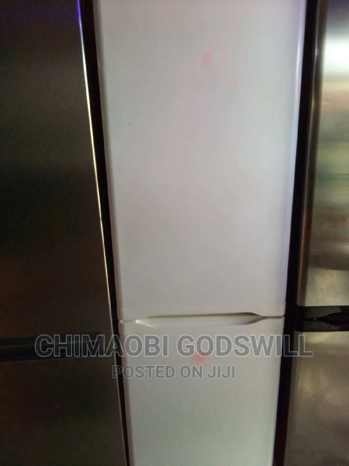 Silver German Double Door Fridge and Freezer