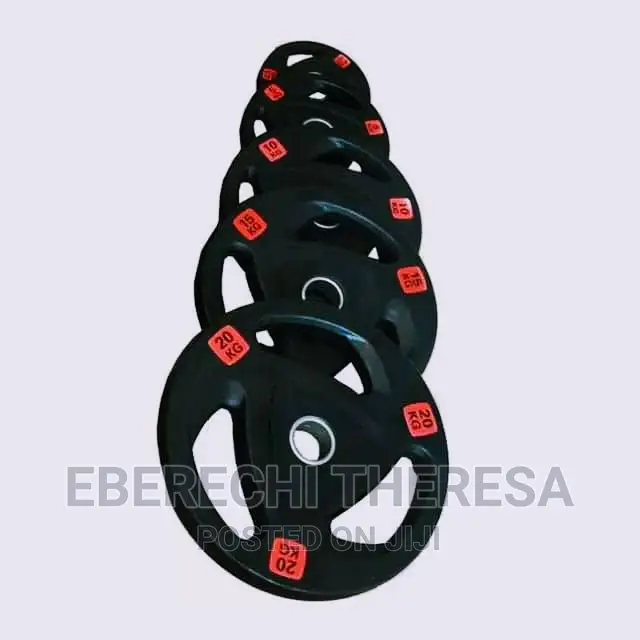 Black Head Chrome Dumbbell Plate