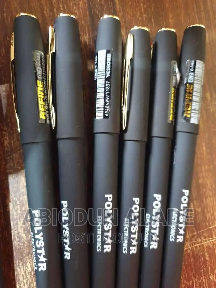 Veiao Black Gel Ink Refine Ballpiont Pens - 12 Pieces