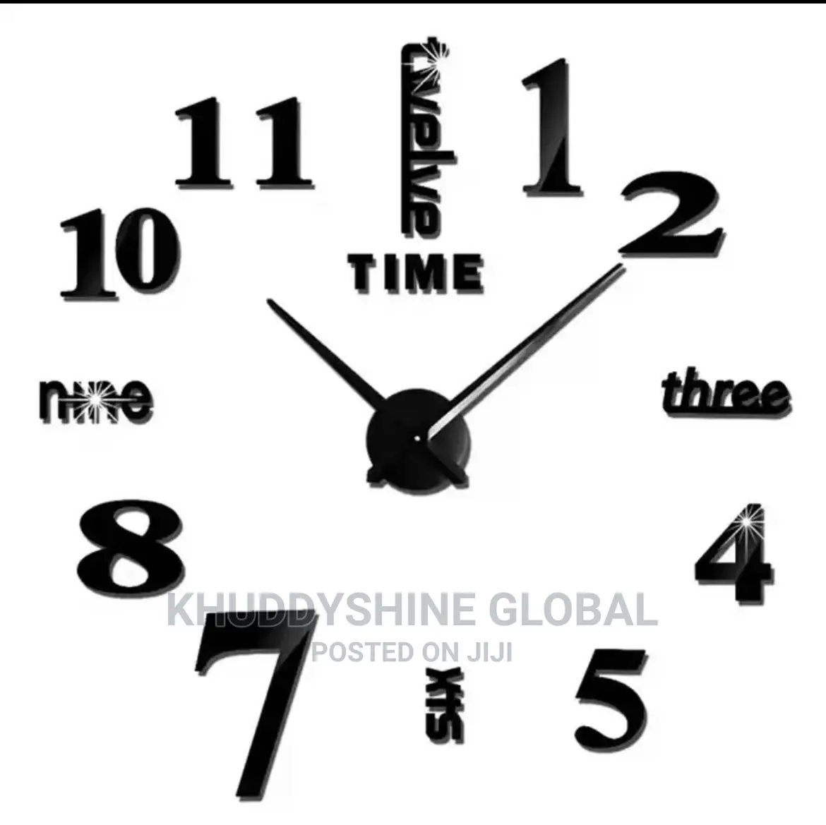 3d Diy Clock (Black) Available In Black