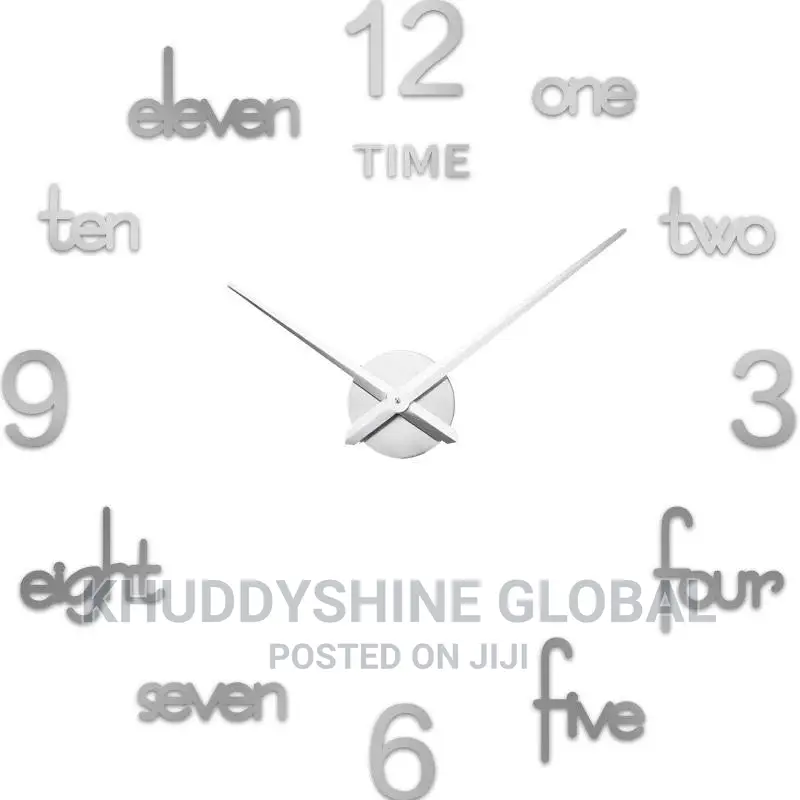 3D DIY Clock (Silver) Available in Silver