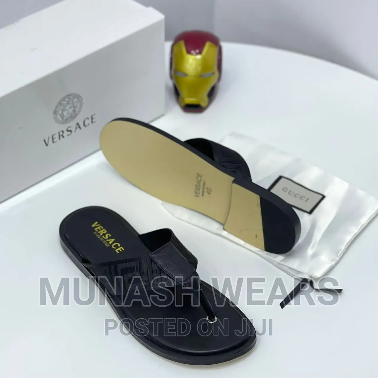 Versace Leather Slipers