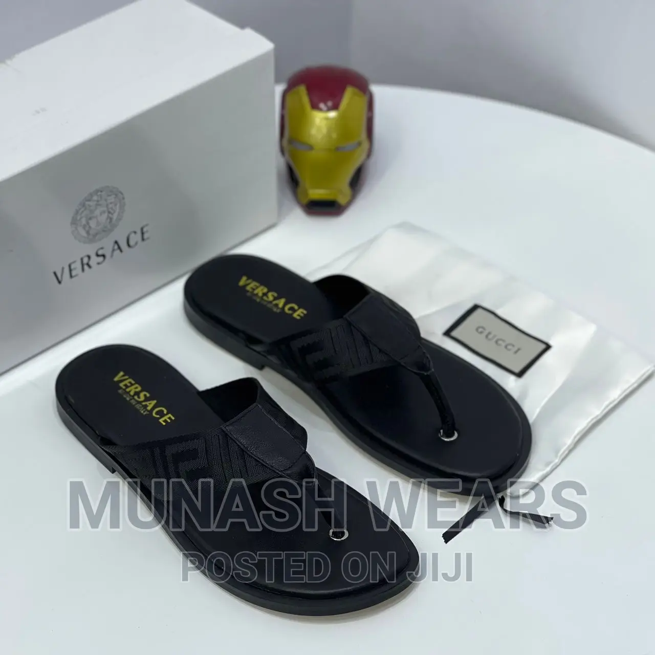 Versace Leather Slipers