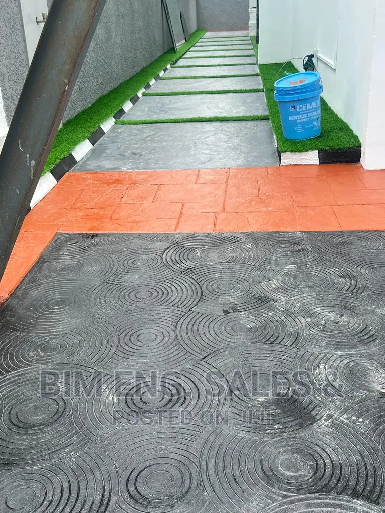 Carpet Grass Artificial Grass Concrete Stamp Design Polish