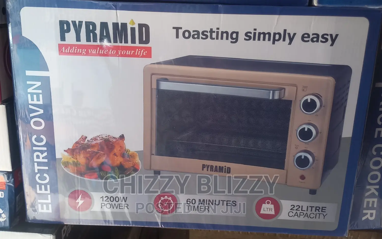 Pyramid 22litres(LARGE) Electric Oven,Baking,Toasting,Grill