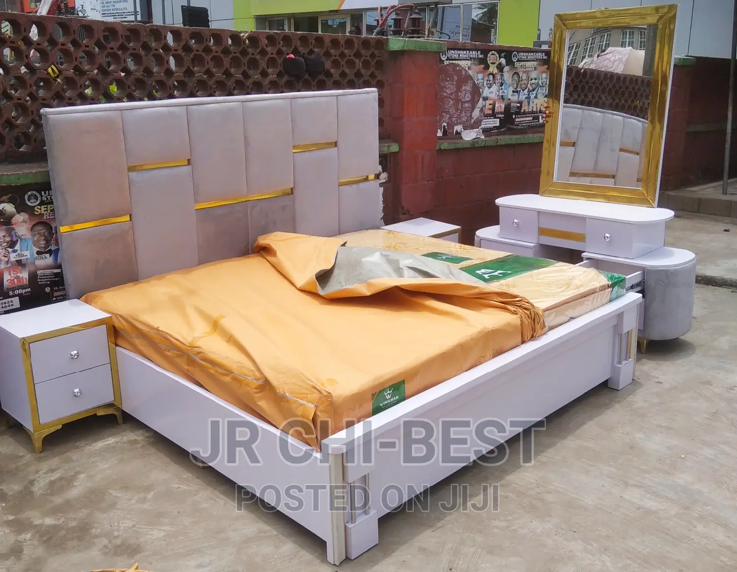 Quality Full Set of Sublime HDF Padded 6 by 6 Bed Frame