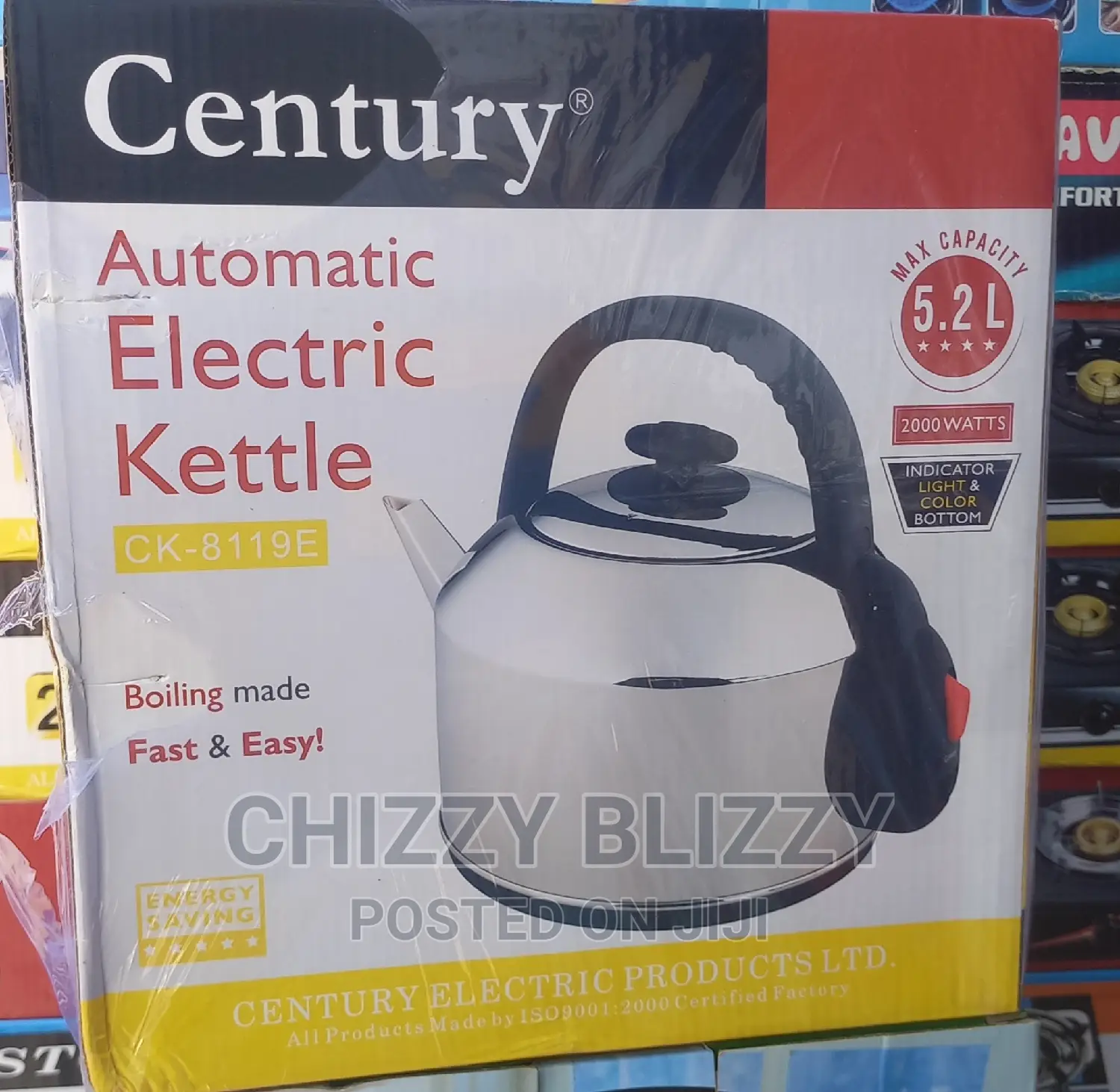 Century Automatic Electric Anti-Rust Kettle. 5.2L