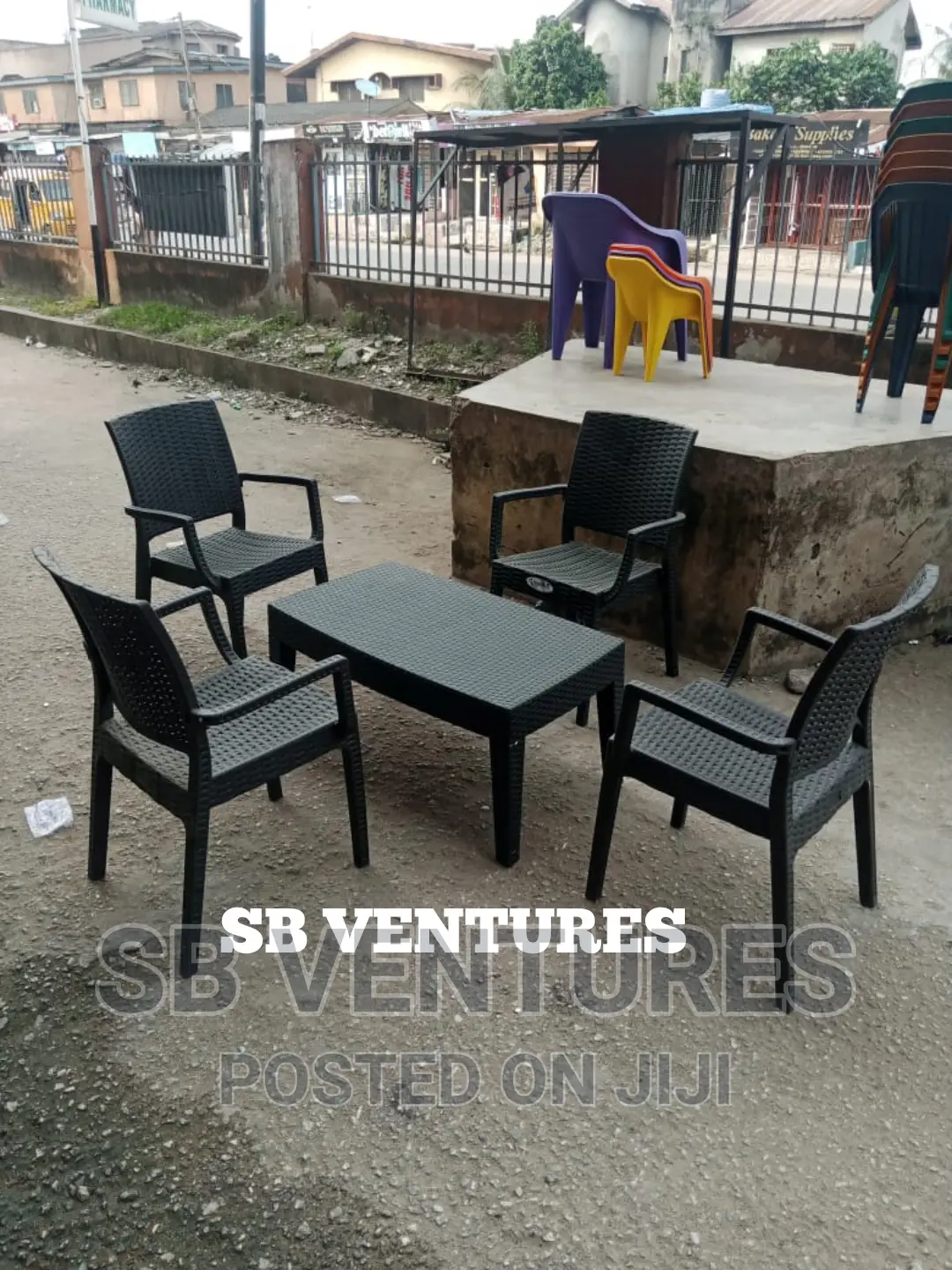 Indoor Outdoor 4 Chairs and Table Set